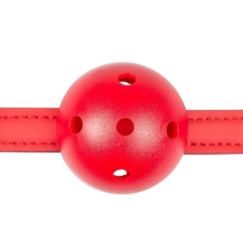 Ball Gag Red With Holes - Gag Ball Easytoys