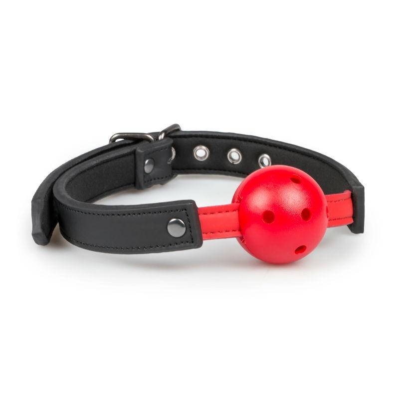 Ball Gag Red With Holes - Gag Ball Easytoys