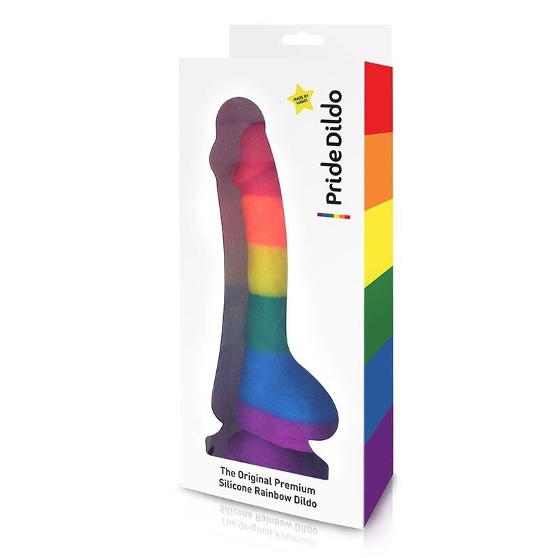 Rainbow Dildo With Balls - Dildo Classico Pride Dildo